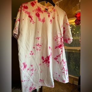 XL graphic pink tie-dye T-shirt original vintage, Gildan, heavy cotton